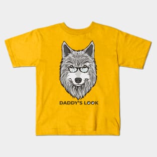 Alpha Wolf Daddy's Look for father's day gift Kids T-Shirt